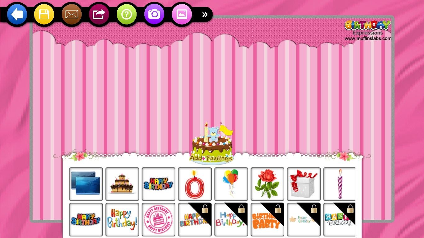 Select from Categories and their items to design the card. And then share it...