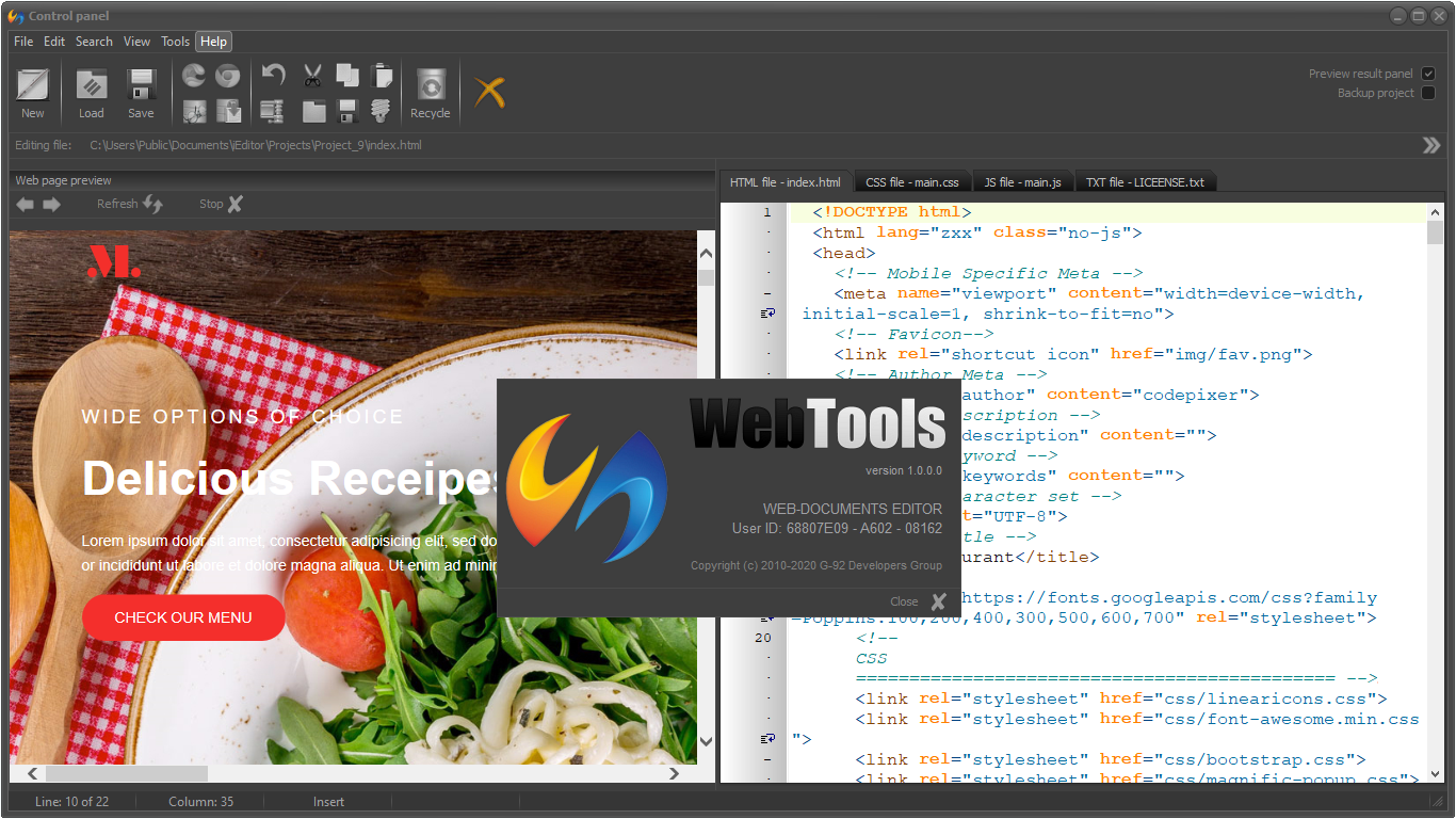 Web Tools - Black Screen Project