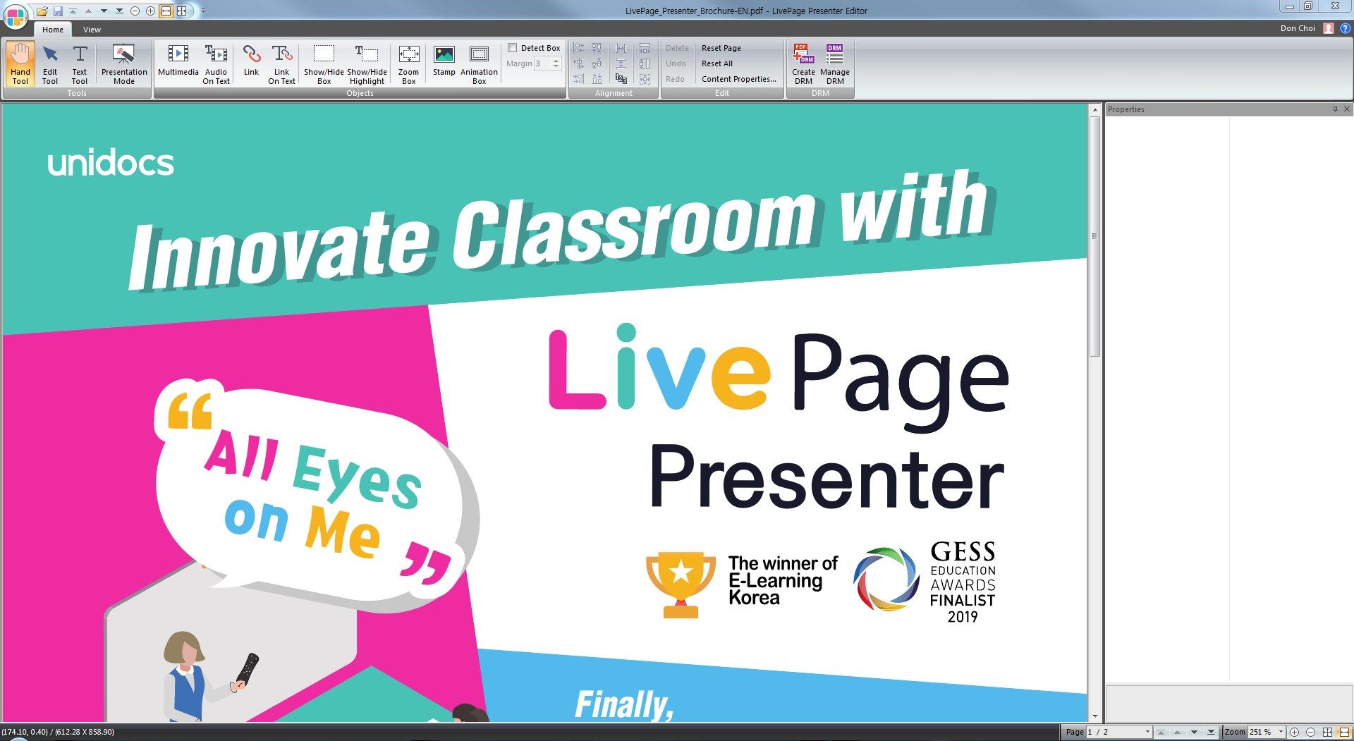 Innovating classroom with the simple device and interactive PDF editing