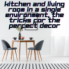Kitchen and living room in a single environment, the tricks for the perfect decor.