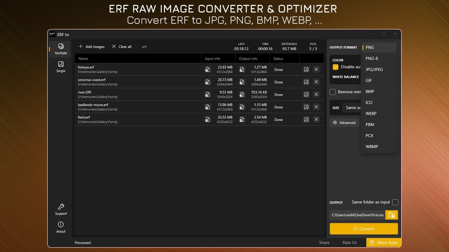 ERF to - ERF Image Converter