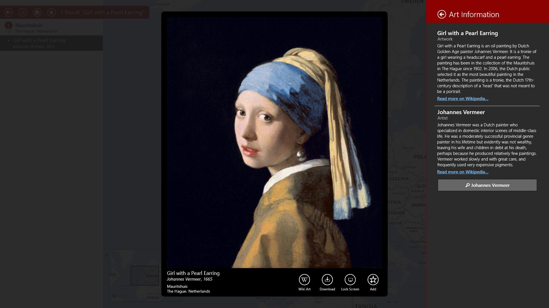 Artwork with Wikipedia information