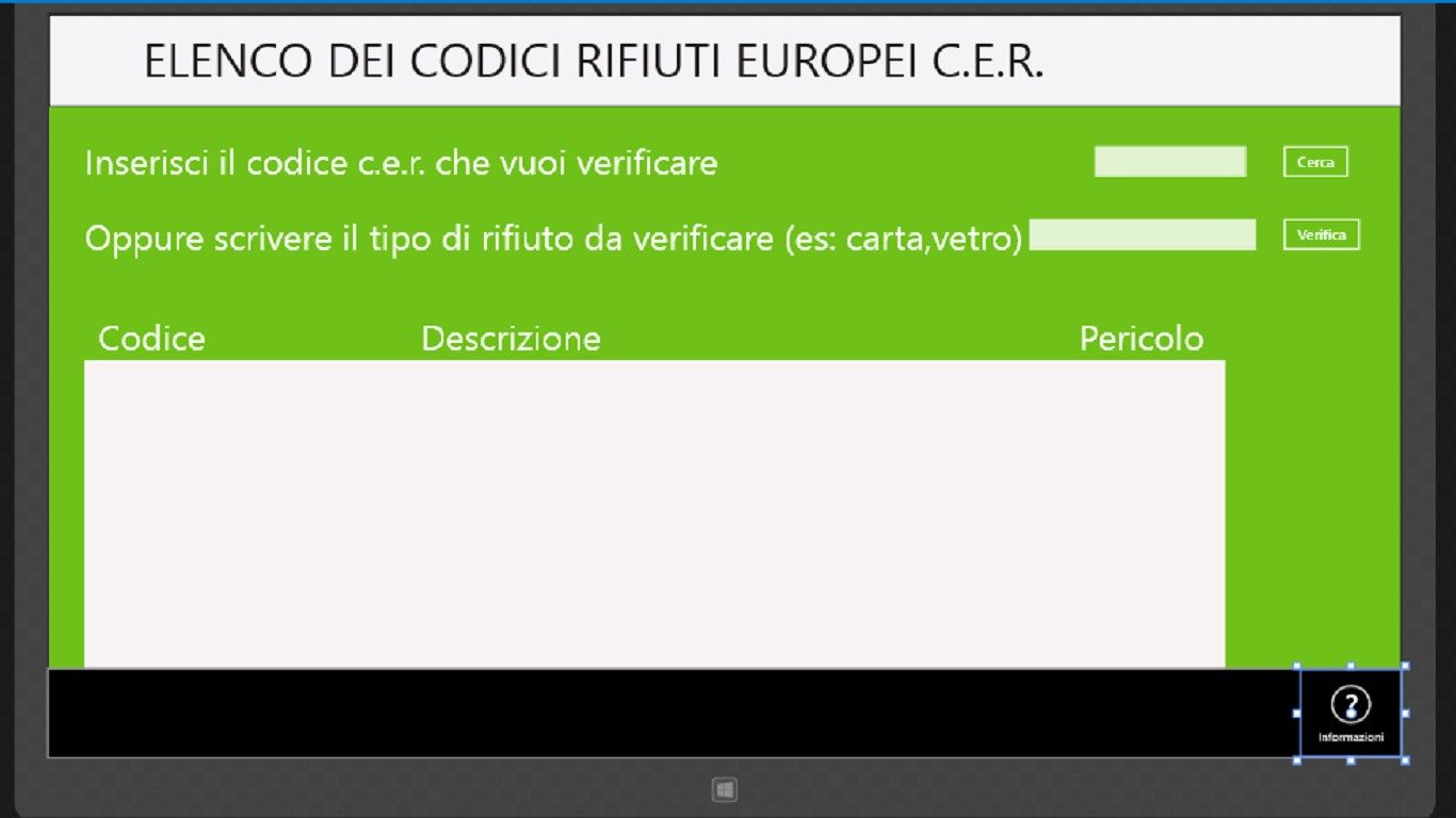 Elenco codice europeo CER rifiuti