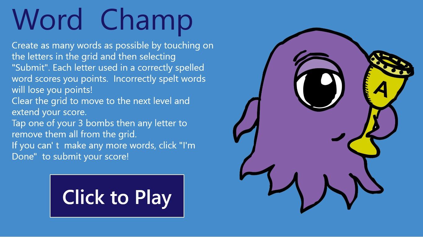 Word Champ, an exciting word game for all ages!