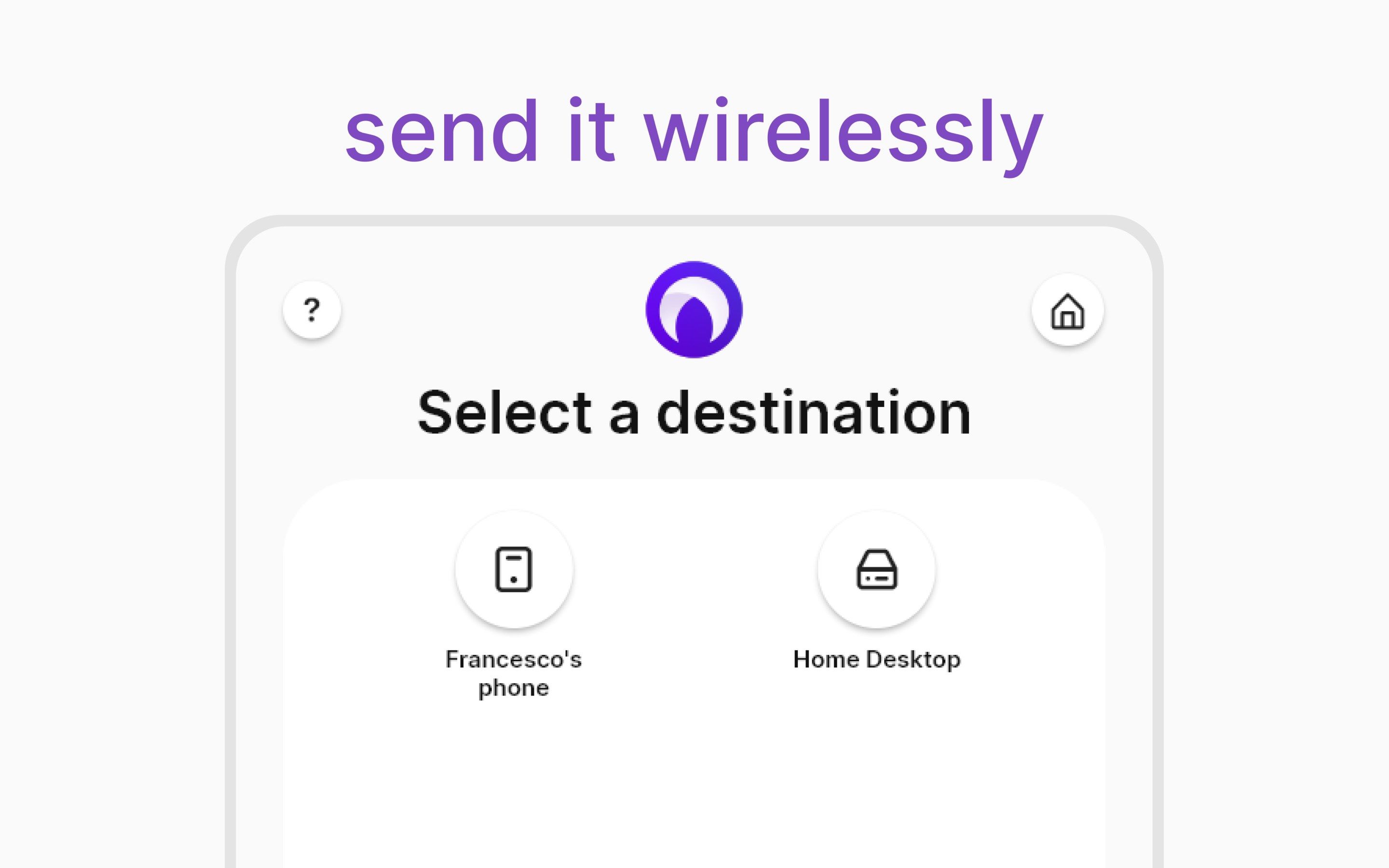 send it wirelessly