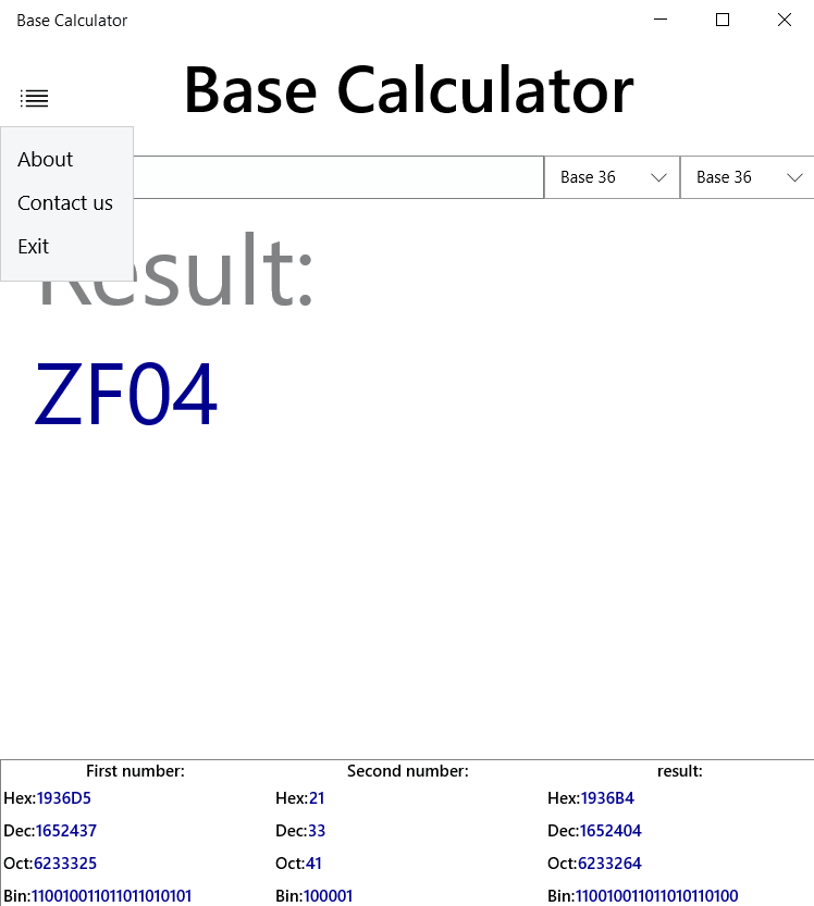 Base Calculator