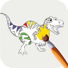 Glitter dinosaurs coloring book