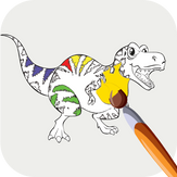 Glitter dinosaurs coloring book