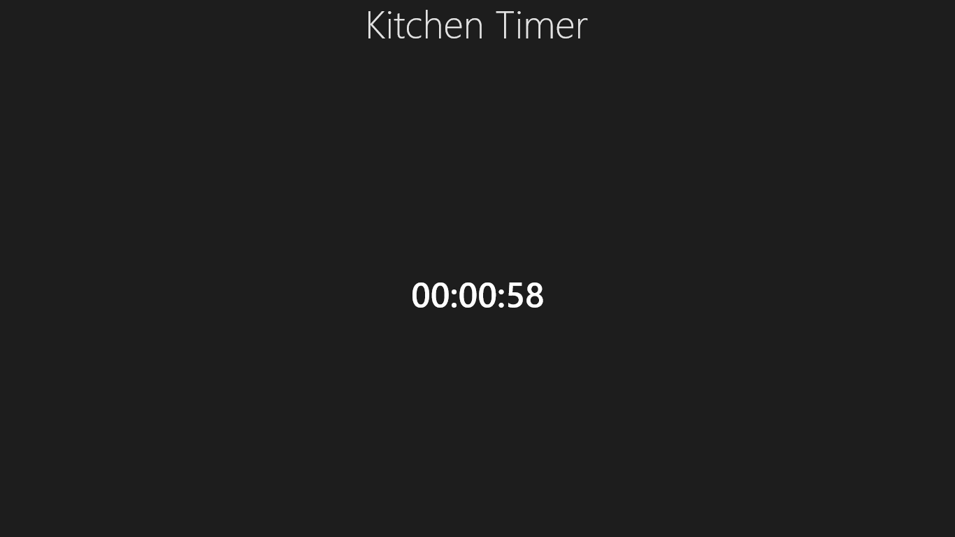 Kitchen Timer - Running the timer