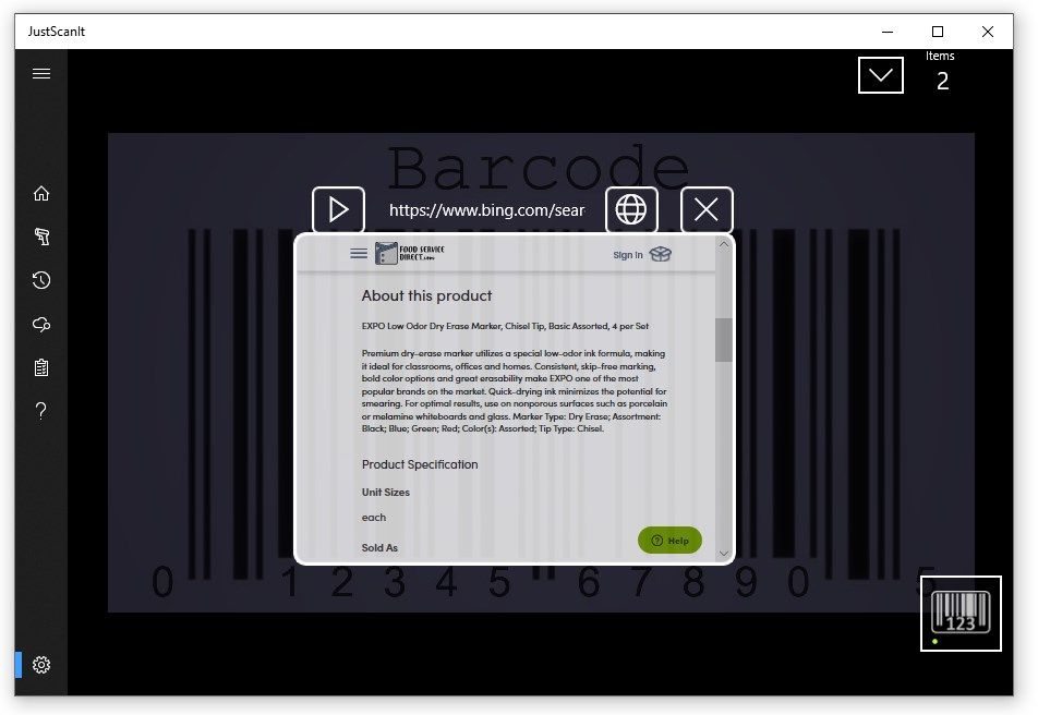 Quickly lookup product information from barcode scan