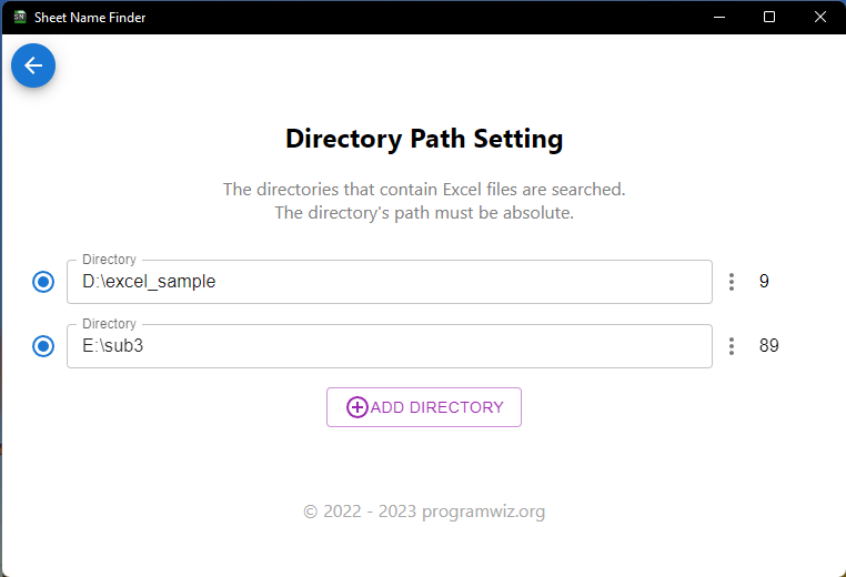 Setup your directory as the target to search
