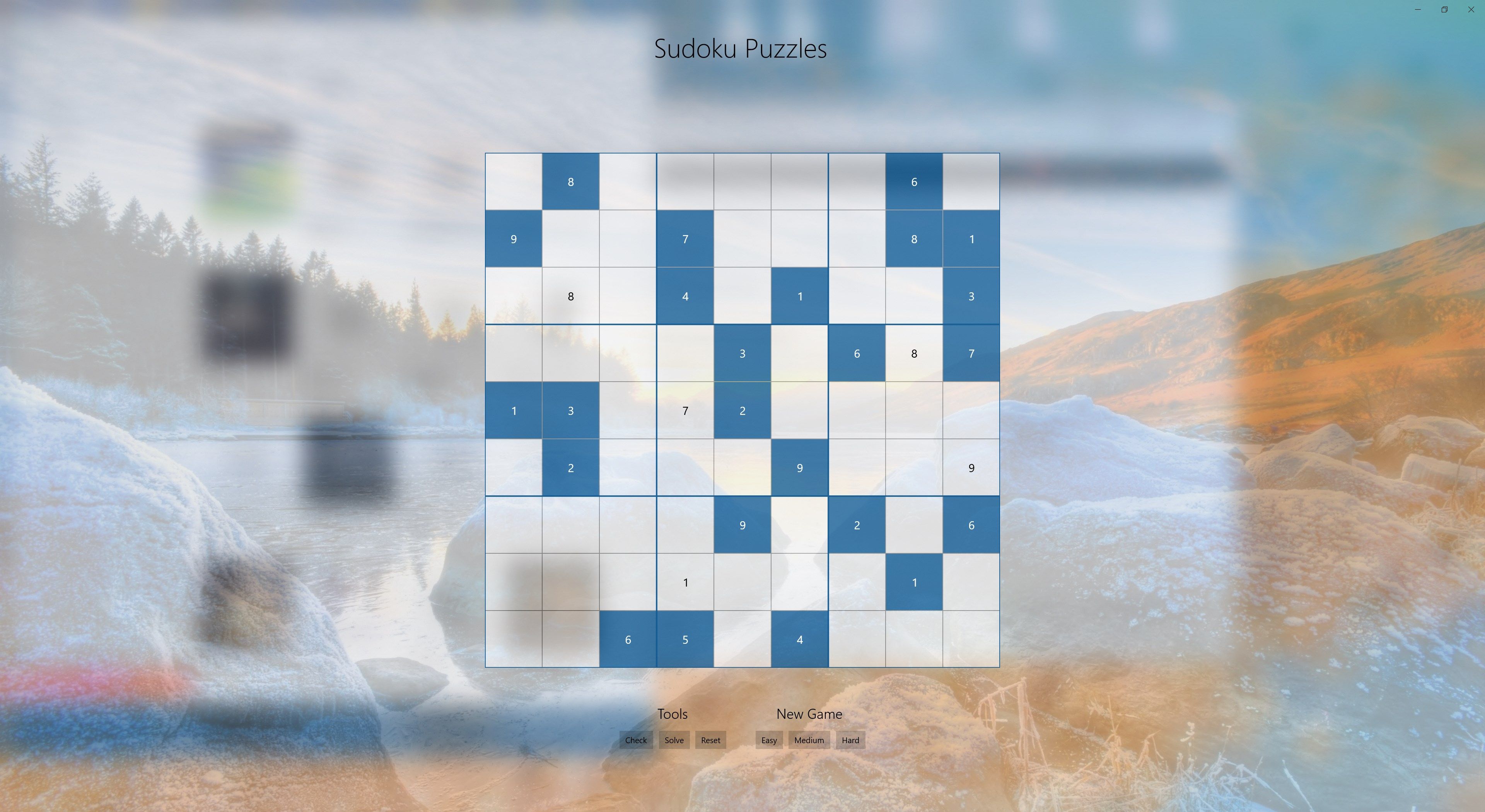 See your desktop through the puzzle window
