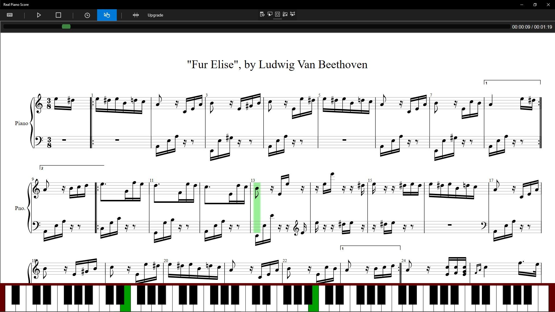 Real Piano Score