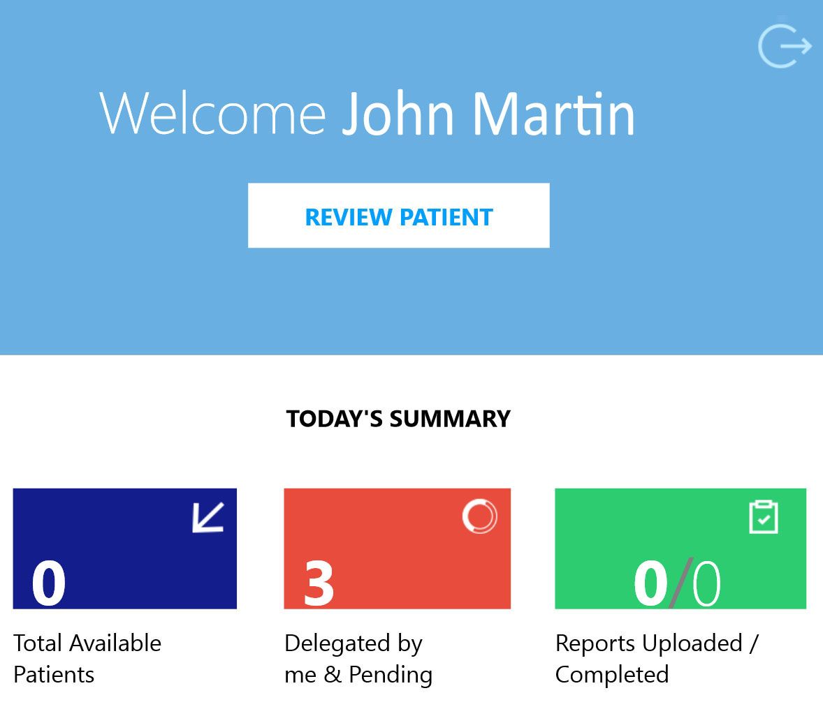 Review Patients Screen