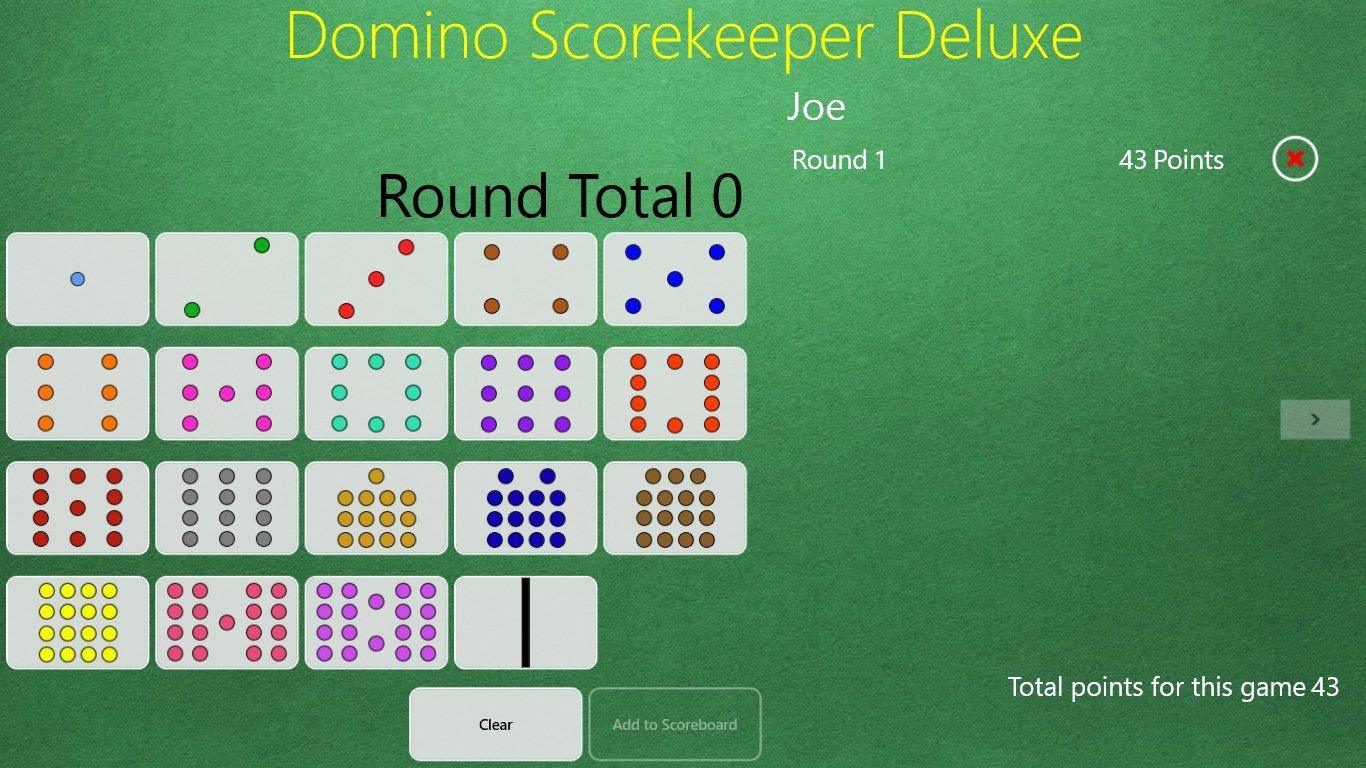 Each player needs to enter their score for the previous round before the next round can be scored.