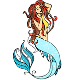 Mermaid Coloring Color By Number & Paint By Number