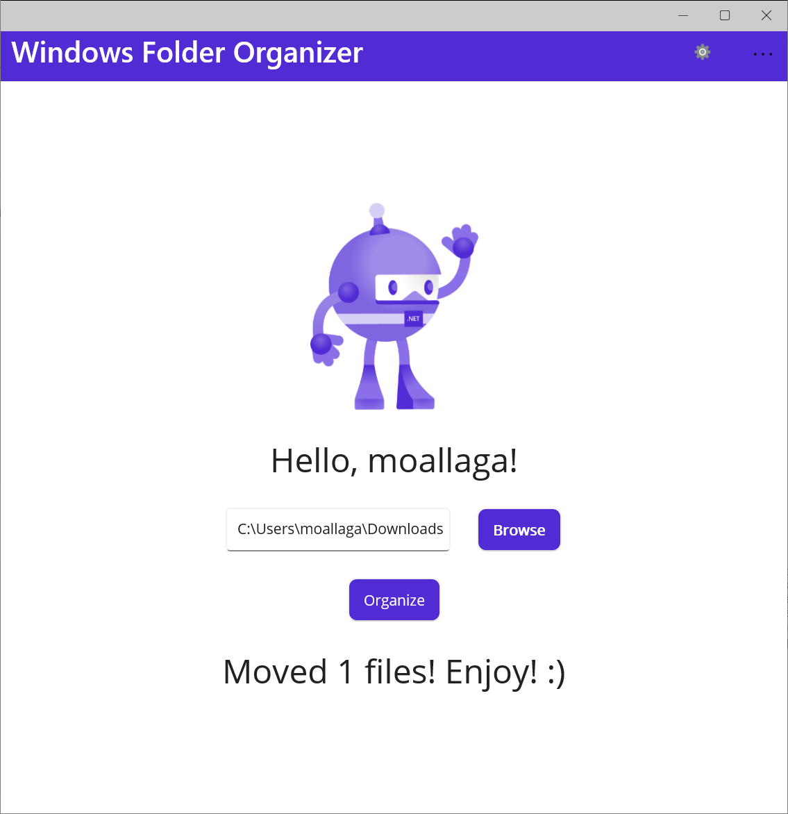 Windows Folder Organizer