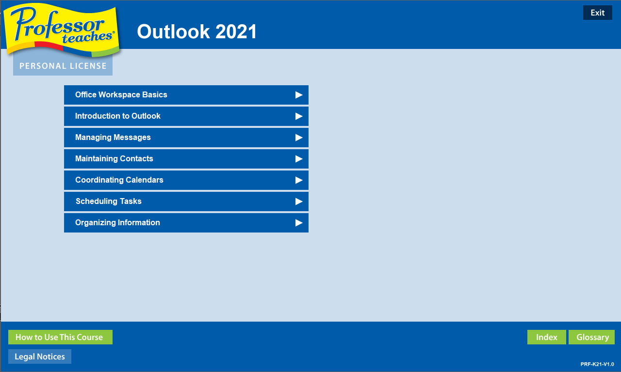 Professor Teaches Outlook 2021 with Skill Assessment