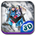 3D Snowfall Photo Frames