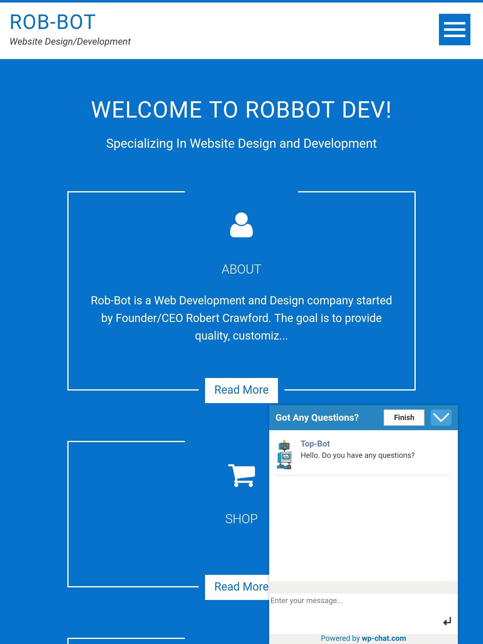 Robbot Dev Web App