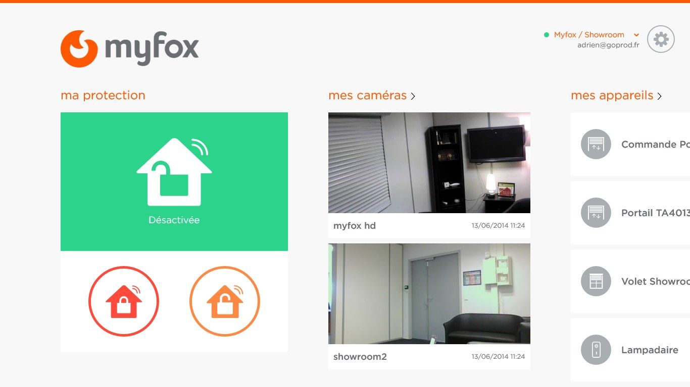 Grâce à l'application Myfox pour Windows, consultez toutes les données de votre maison en un clin d'oeil.