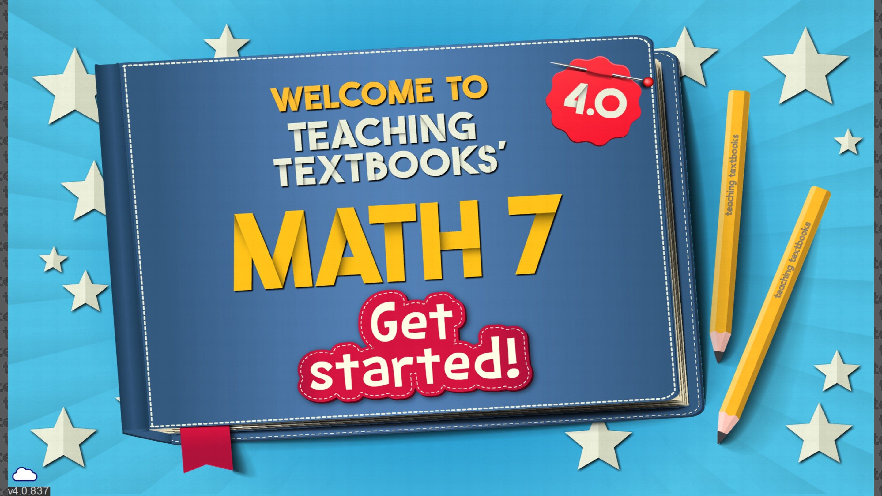When the app launches, all you have to do to get started is log in with your Teaching Textbooks parent account, and it will connect to your Math 7 enrollment.