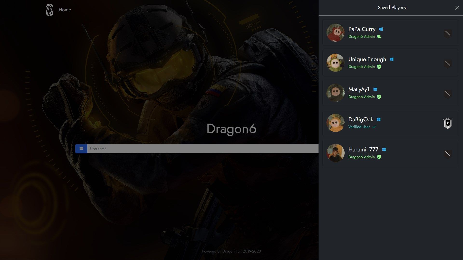 Dragon6 Saved Users