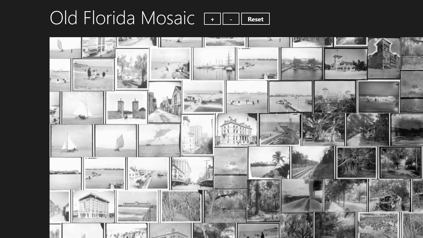 The mosaic enlarged enough to see the individual images