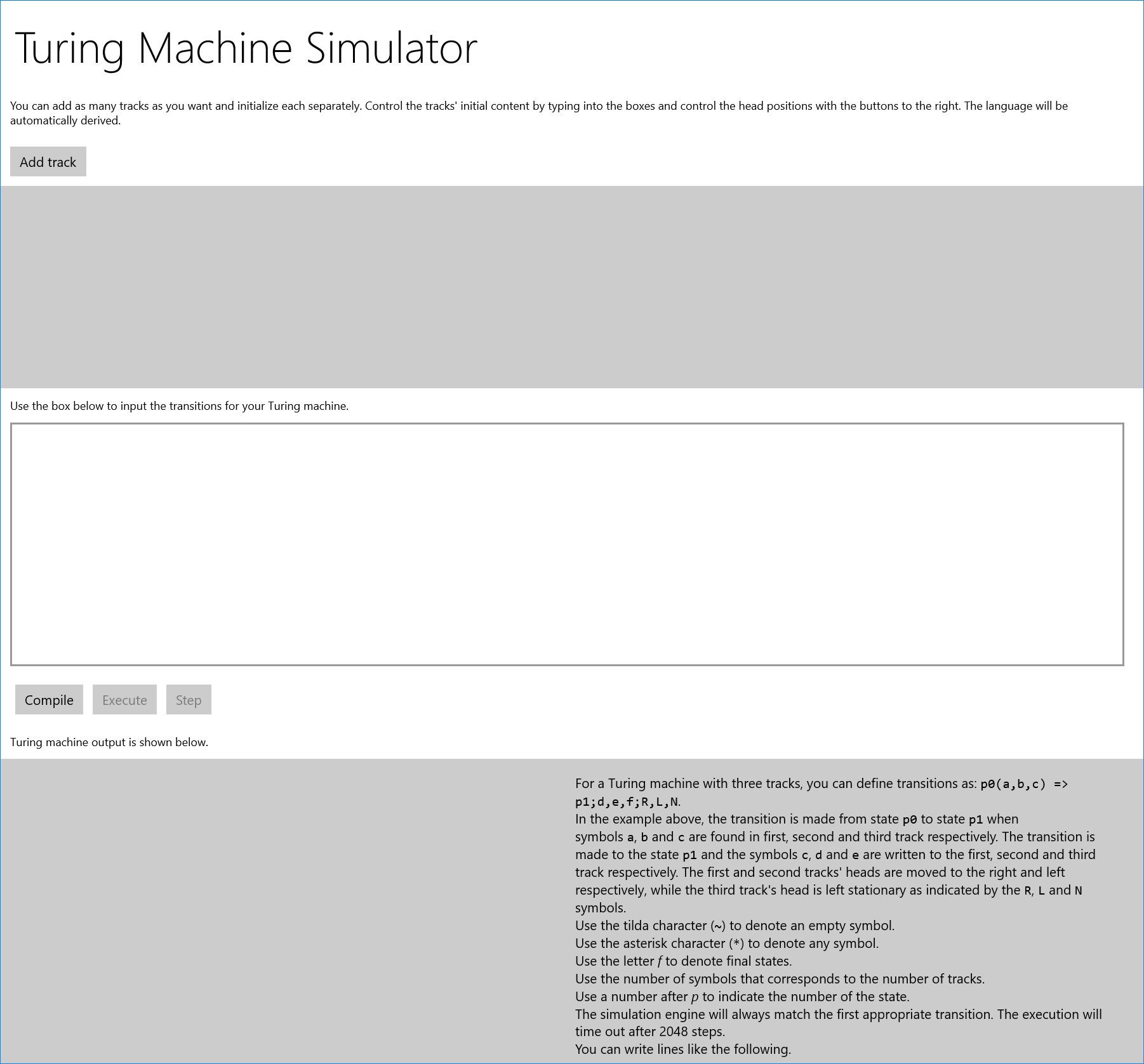 Turing Machine Simulator
