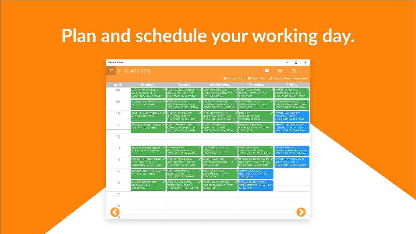 Plan your weekly actions and manage your daily in-store tasks.