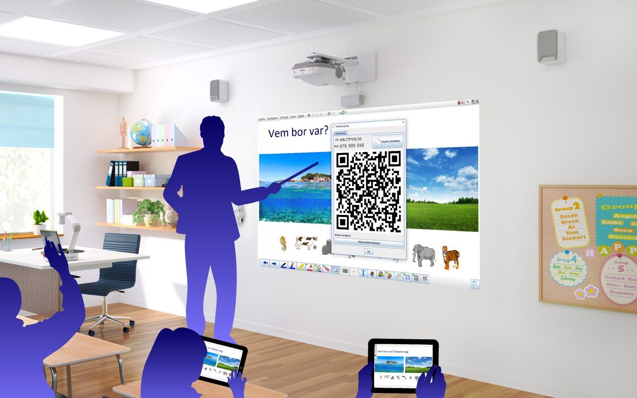 ITP WhiteBoard Live är en online whiteboard för surfplattor, mobiltelefoner, Chromebooks och datorer