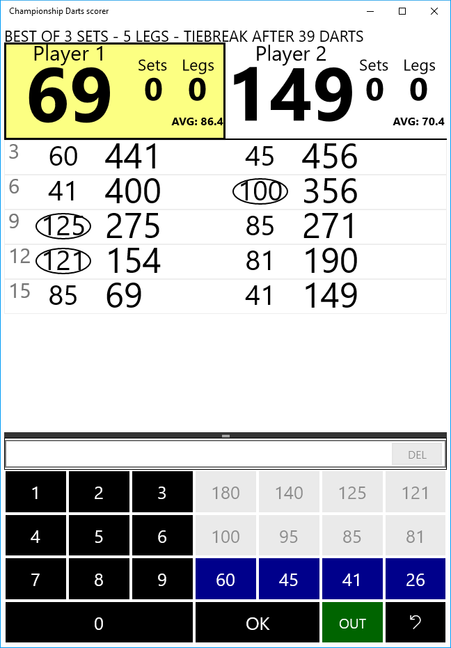 Simple, customizable and intuitive scoring, optimized for touch screens as well as keyboard!
