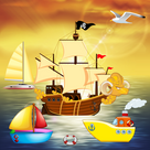 Boat Puzzles for Toddlers and Kids : puzzle games on the sea with boats and ships !