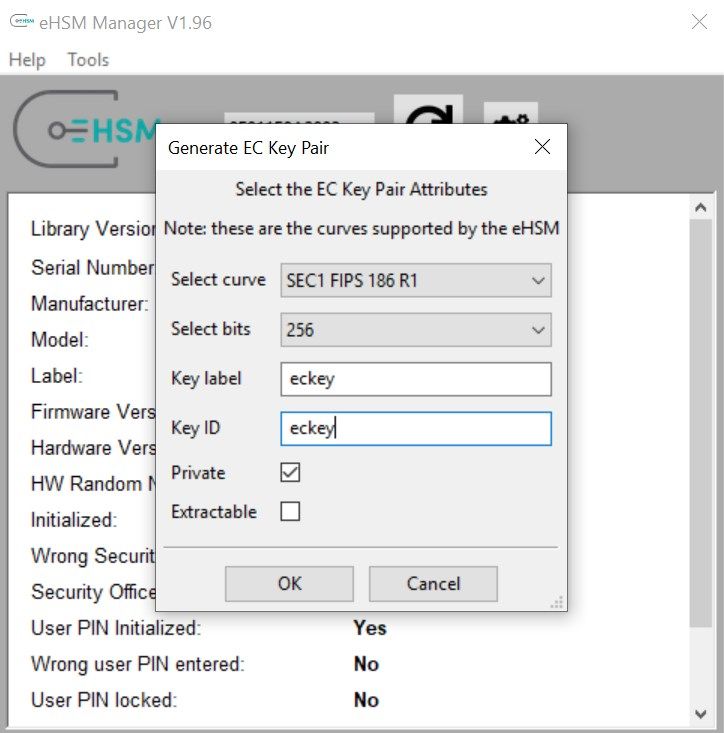 Generating an Elliptic Curve Key Pair