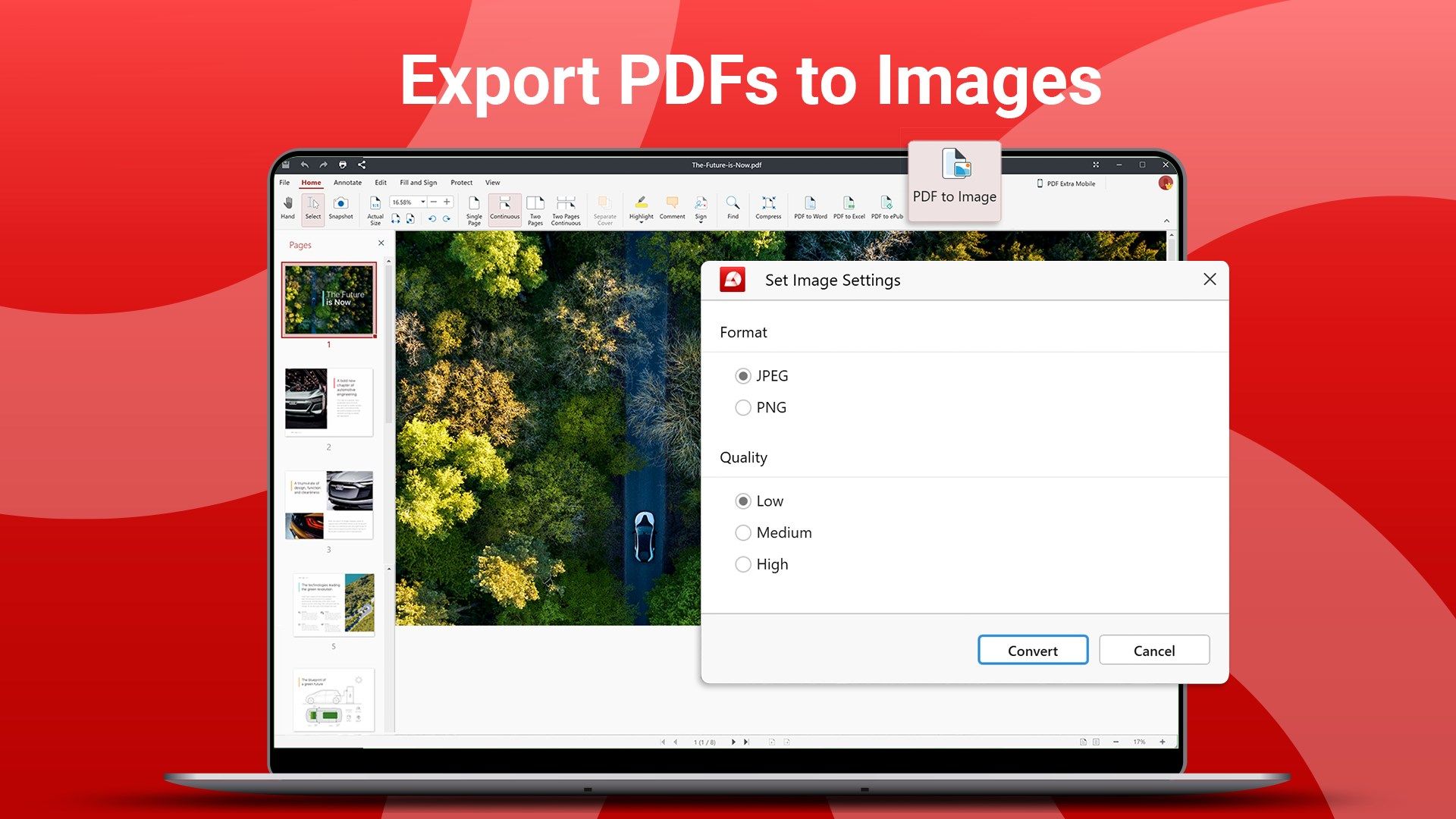 Export PDF to Images.