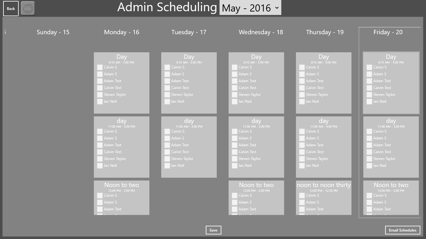 Scheduling has never been easier. The app keeps track of approved time off and only show available employees for each shift.