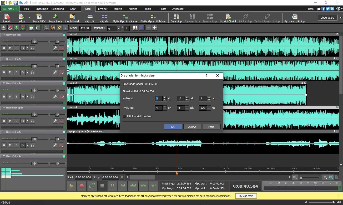 MixPad Program för inspelning