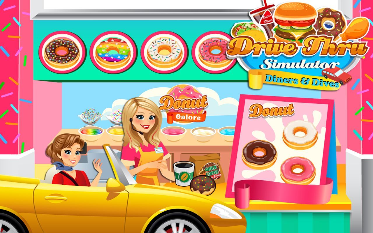 Drive Thru 2 - Diners, Drive Ins, Donuts & Dives Food & Cooking Games Kids FREE