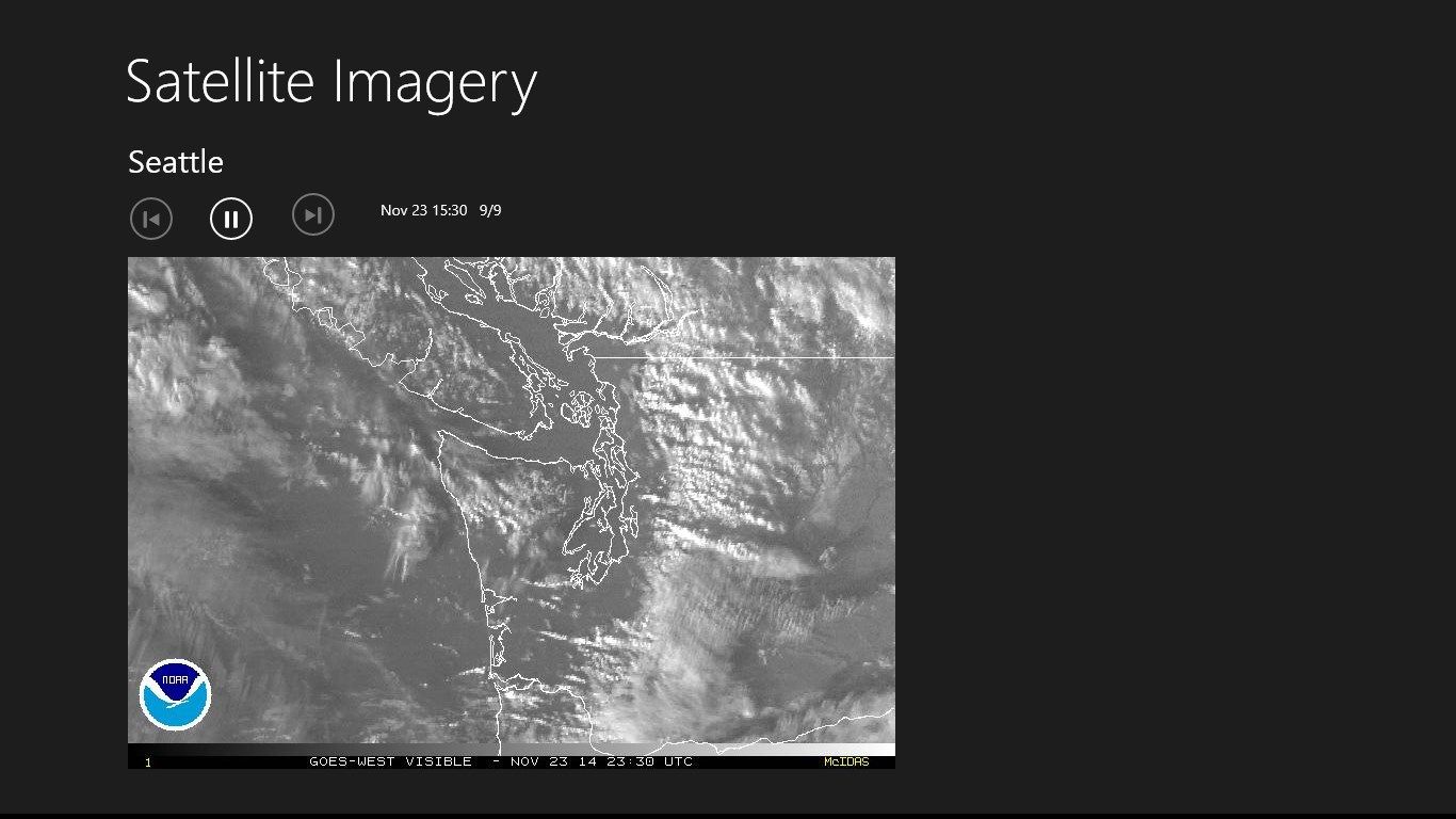 View up-to-date satellite imagery from the NOAA.