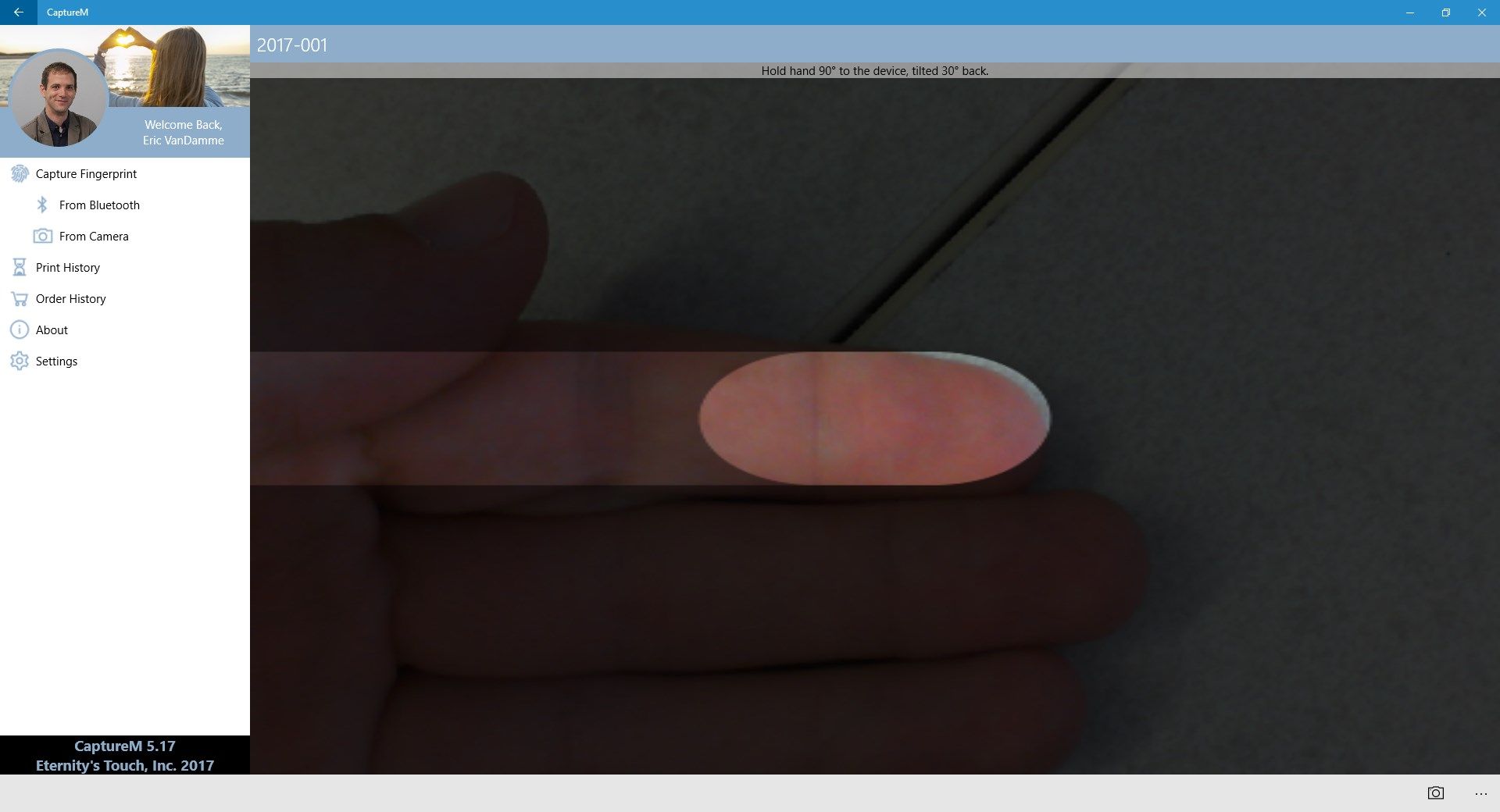 Fingerprint Capture using camera.