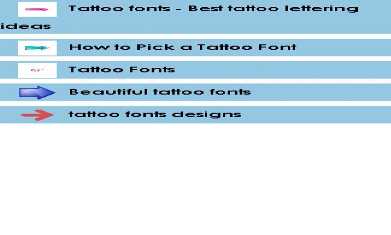 Tattoo Fonts Designs