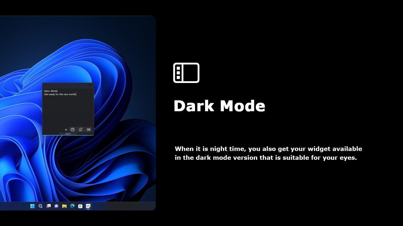 Dark Mode version of the Note Sidebar widget