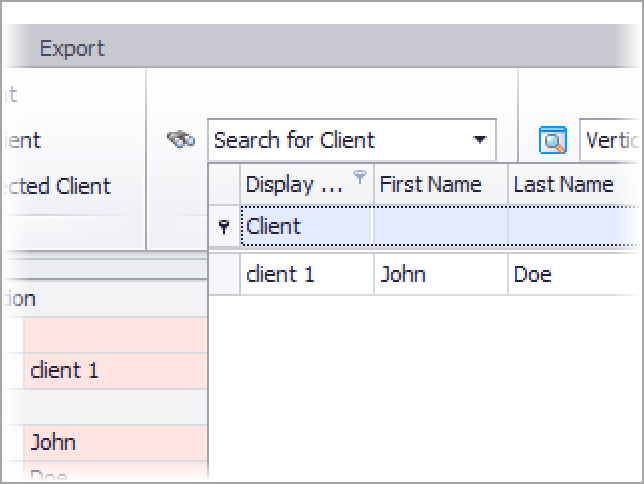 Search for any client and load all their appointments, past and future