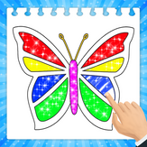Glitter Butterfly coloring Book