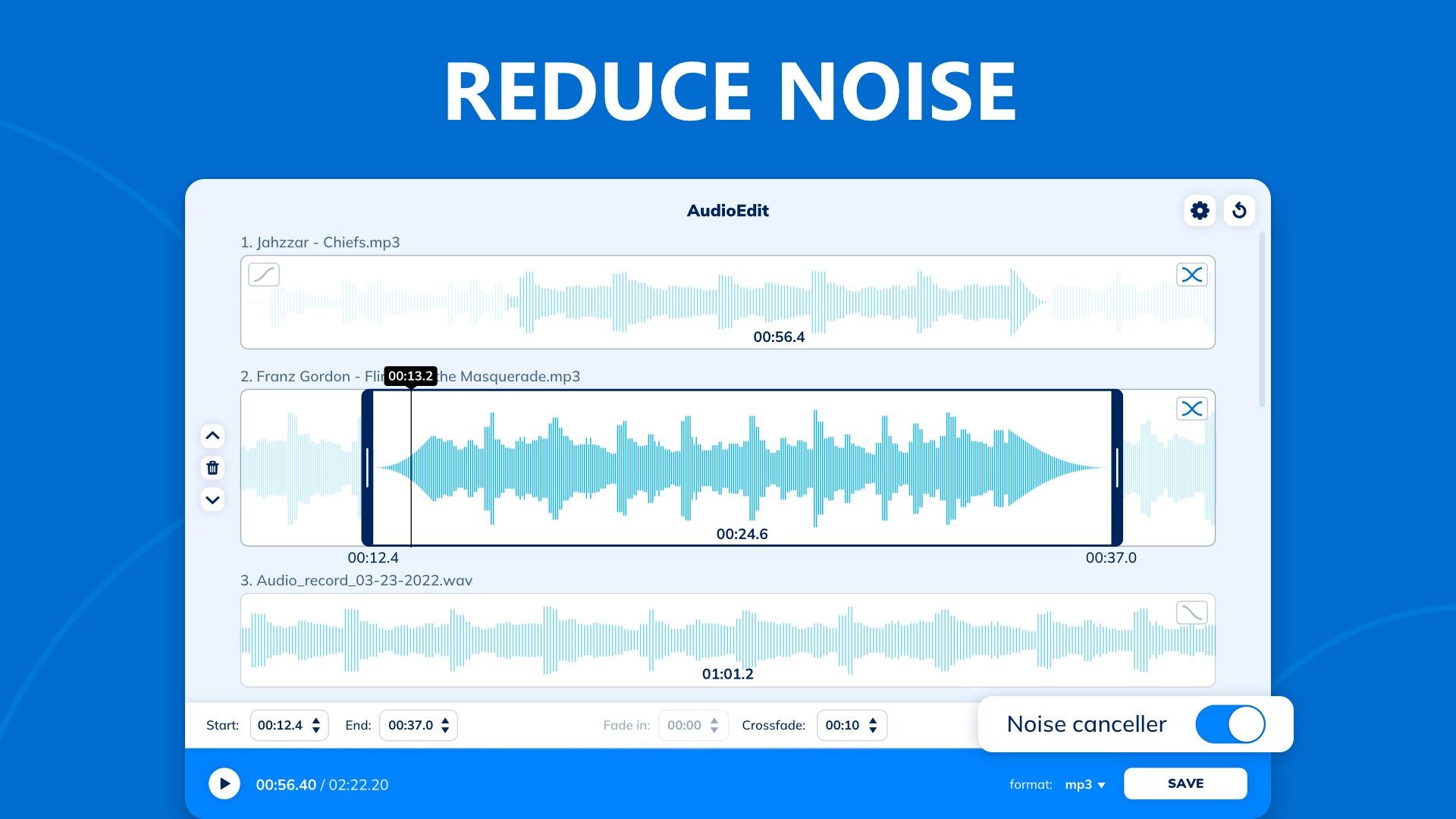 AUDIOEDIT: Audio Editing Tool