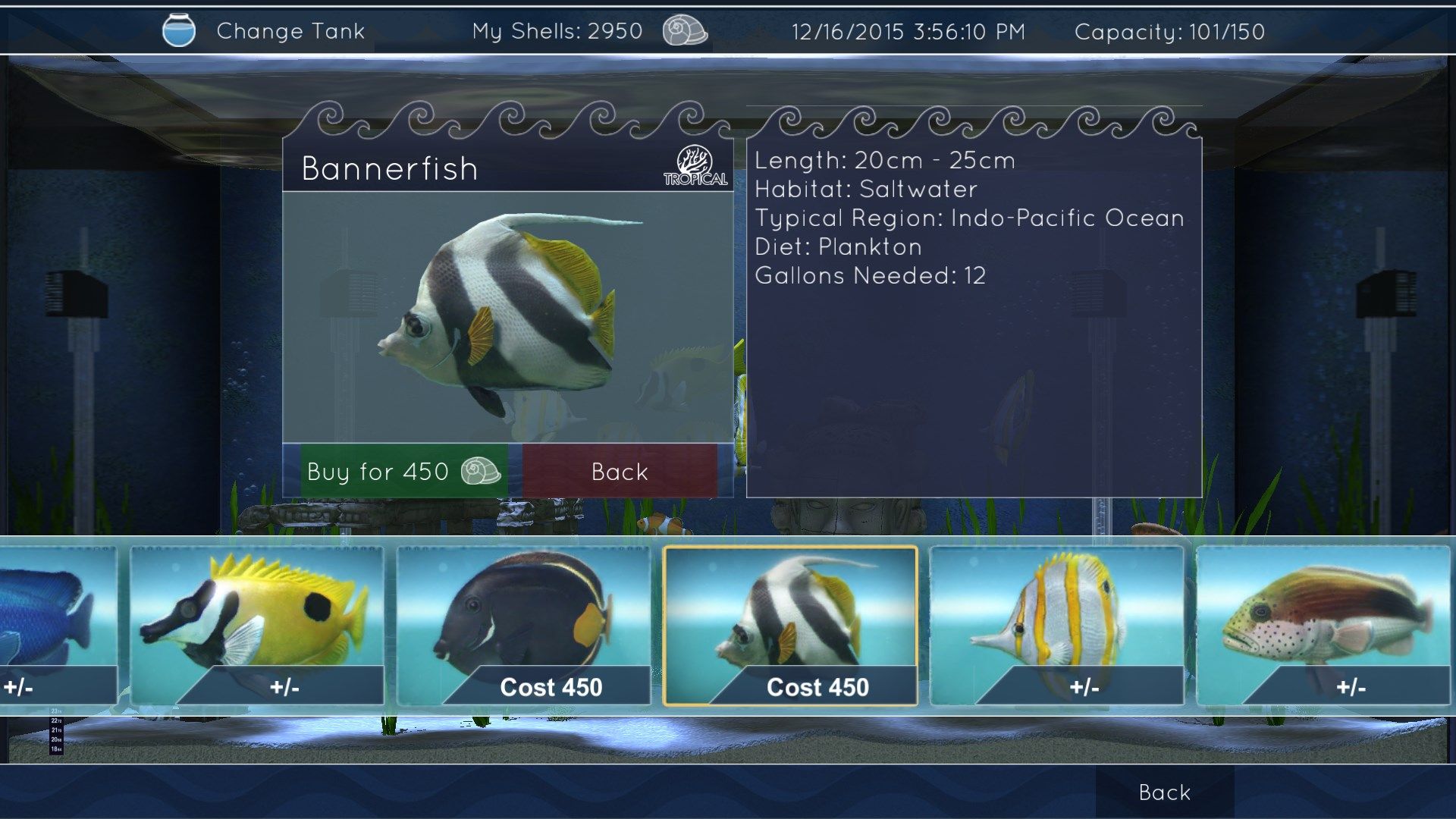 Find out information on fish before adding them to your scene!