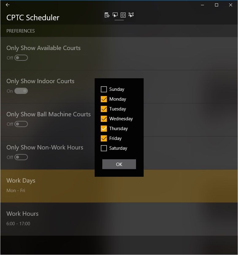 CPTC Court Scheduler
