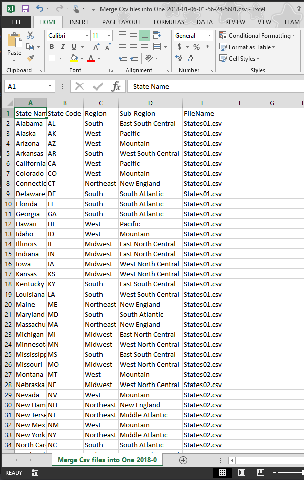 sample of result file in excel with additional file name column (optional , can be omitted )