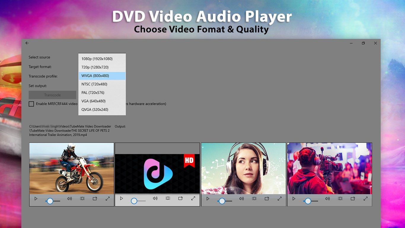 DVD Video Audio Player - Play All Formats