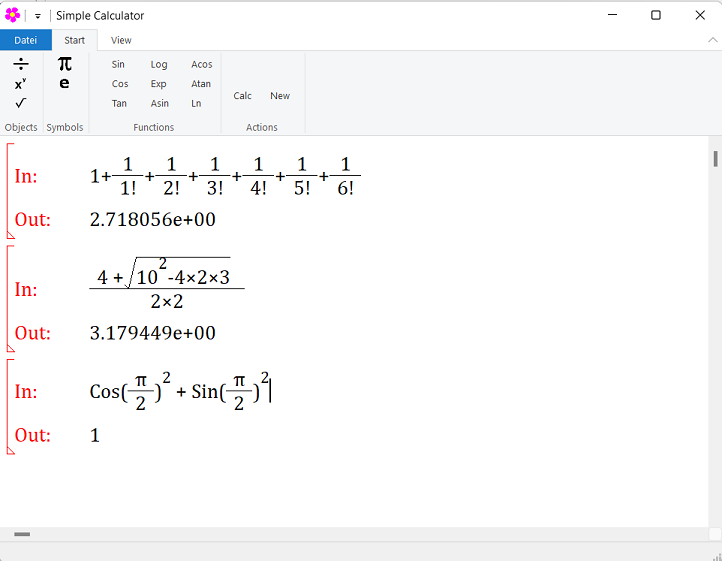 Simple Calculator with formula editor